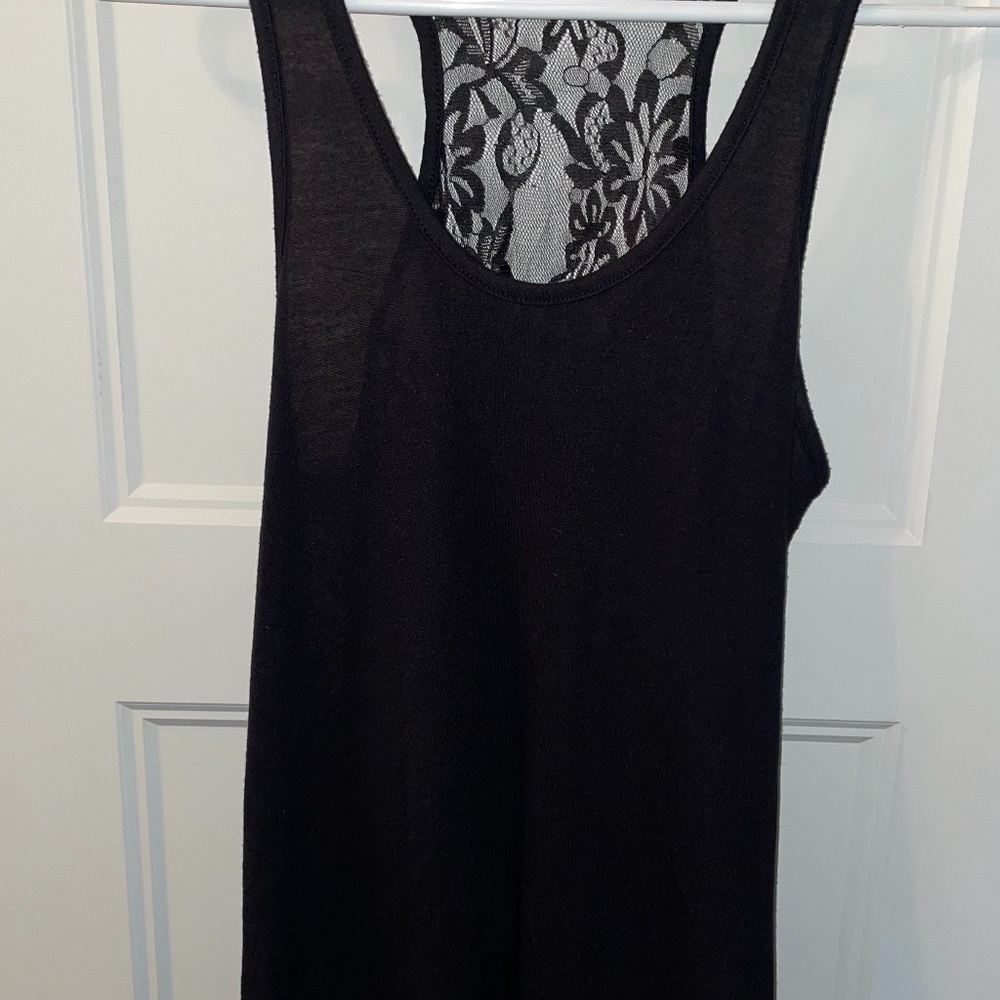 Black and Lace Racerback Tank